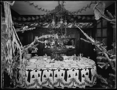 Interno della residenza del signor e della signora William Mill Butler, decorato per Natale, 4 gennaio 1917 da William Davis Hassler
