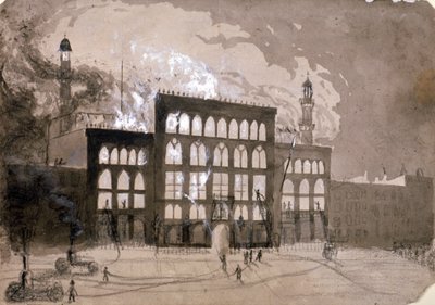 Incendio al Teatro Alhambra, Leicester Square, Londra, 1882-1883 da William Dickes