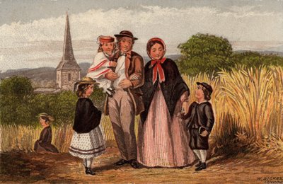 Domenica mattina: famiglia che torna dalla chiesa da William Dickes