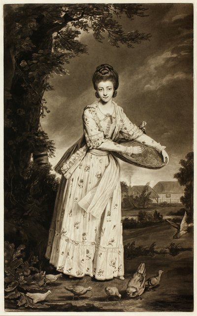 La signora Pelham che nutre i suoi polli da William Dickinson