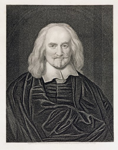 Ritratto di Thomas Hobbes (1588-1679) inciso da James Posselwhite (1798-1884) pub. da William Mackenzie da William Dobson