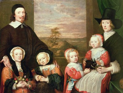 Ritratto di famiglia non identificata, tradizionalmente ritenuto quello di Sir Thomas Browne, metà degli anni 1640 da William Dobson