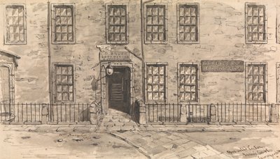 Vista del rilegatore e della cartoleria presso H&J Pillans Stampatori da William Douglas