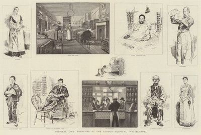 Vita ospedaliera, schizzi al London Hospital, Whitechapel da William Douglas Almond