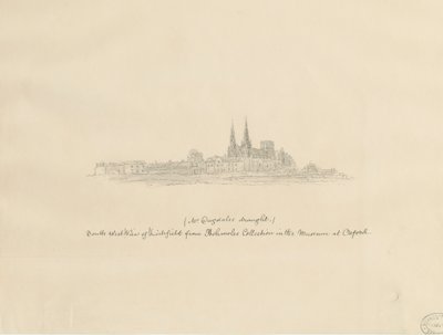 Cattedrale di Lichfield - Vista Sud-Ovest da William Dugdale
