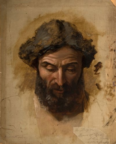 Generosità: Re Artù, disarcionato, è risparmiato dal suo avversario da William Dyce
