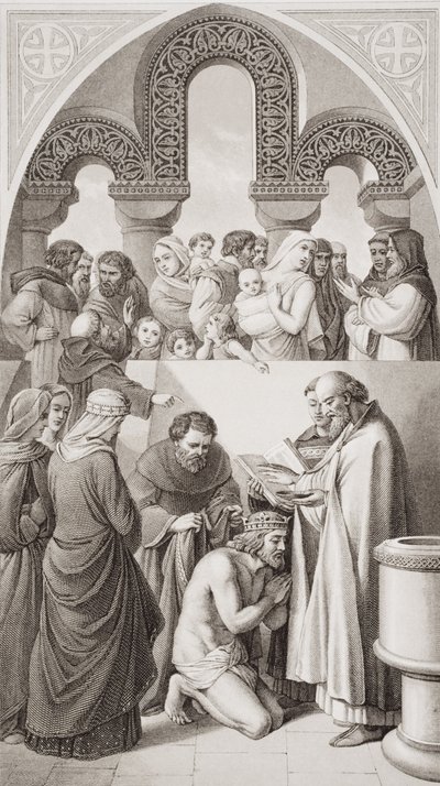 Il battesimo del re Ethelbert del Kent da Sant