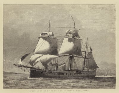 Partenza di SAR il Duca di Edimburgo, HMS Sultan da William Edward Atkins