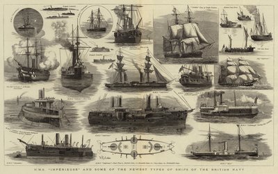 HMS Imperieuse e alcuni dei più recenti tipi di navi della Marina britannica da William Edward Atkins