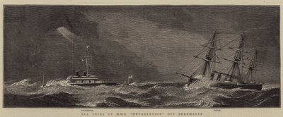 Prova in mare della HMS Devastation al largo di Berehaven da William Edward Atkins