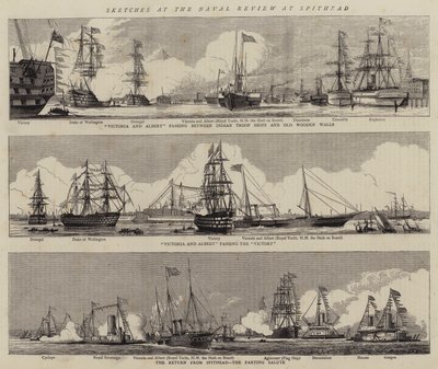 Schizzi alla Rassegna Navale a Spithead (incisione) da William Edward Atkins