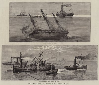Il tentativo di sollevare la HMS Eurydice da William Edward Atkins