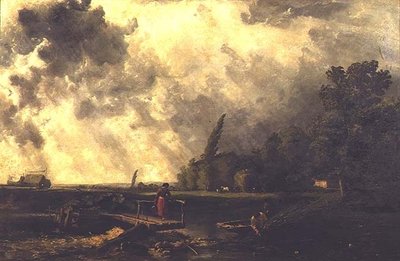 Scena sulle rive del Medway - Una giornata tempestosa da William Edward Dighton