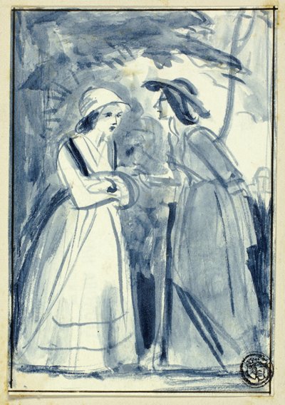 Due donne in abiti di fine XVIII secolo da William Edward Frost