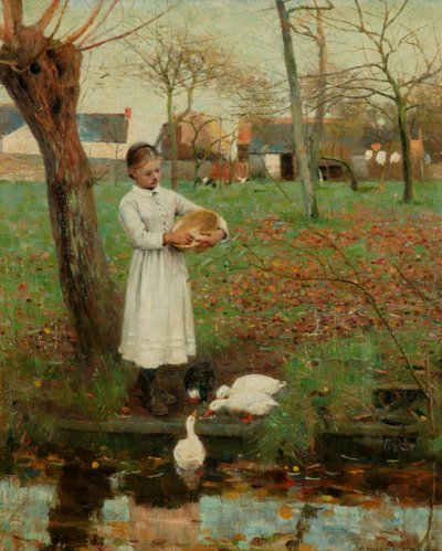 Dare da Mangiare alle Anatre da William Edward Stott