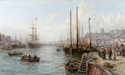 Porto di Douglas, Isola di Man da William Edward Webb