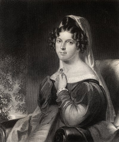 Felicia Dorothea Hemans, inciso da W.Holl, da 