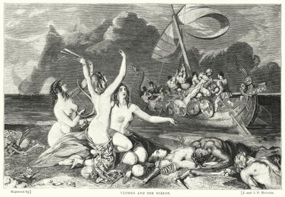 Ulisse e le sirene (incisione) da William Ellis