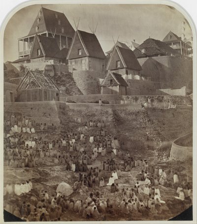 Veduta di Antsahatsiroa, Madagascar da William Ellis