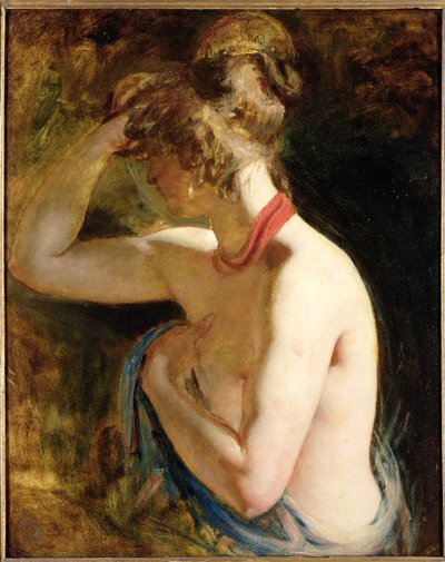 Nudo a mezzo busto, braccio destro alzato alla testa da William Etty