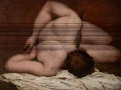 Nudo maschile (olio su tela) da William Etty