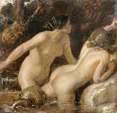 Ninfe con un mostro marino da William Etty