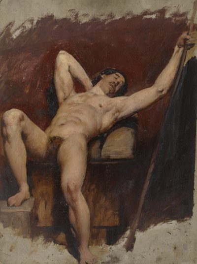 Nudo Maschile Disteso, ginocchio destro sollevato da William Etty