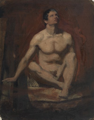 Nudo maschile seduto, vista frontale da William Etty