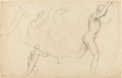 Studi di Uomini che Corrono da William Etty