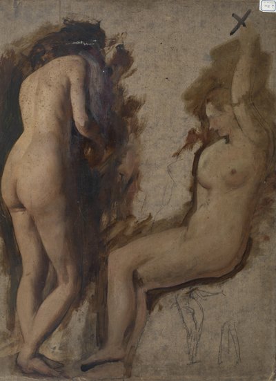 Studio per una composizione di figure - Due nudi femminili da William Etty