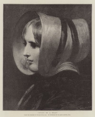 Studio di una testa da William Etty