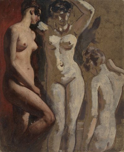 Tre nudi femminili in piedi da William Etty
