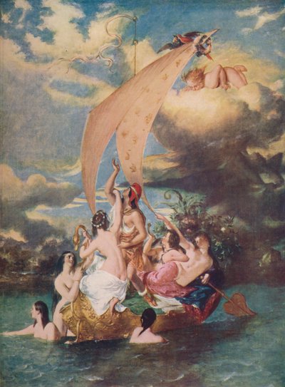 Gioventù al timone del piacere, 1830-32, c1915 da William Etty