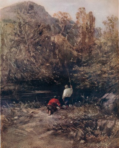 Paesaggio con pescatori, 1843 da William Evans