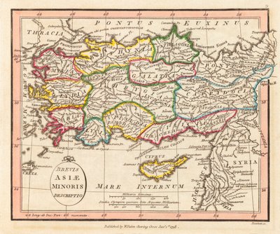 Antica Asia Minore. Mappa. da William Faden