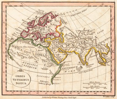 Mappa del mondo antico da William Faden
