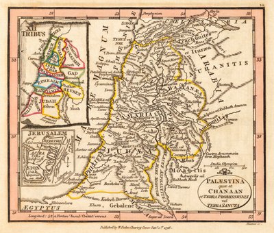Palestina. Mappa da William Faden