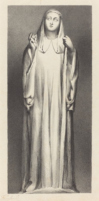 Figura dalla cattedrale di Peterborough da William Fairland after John Flaxman