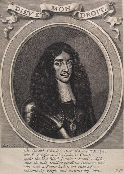 Re Carlo II, 1660-70 da William Faithorne
