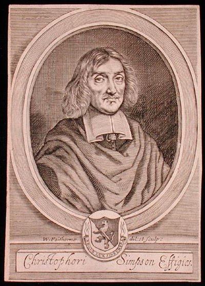 Ritratto di Christopher Simpson (c.1605-69) da William Faithorne