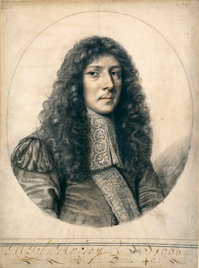 Ritratto di John Aubrey, 1666 da William Faithorne