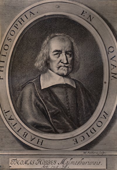 Thomas Hobbes, filosofo inglese, c1668 1894 da William Faithorne