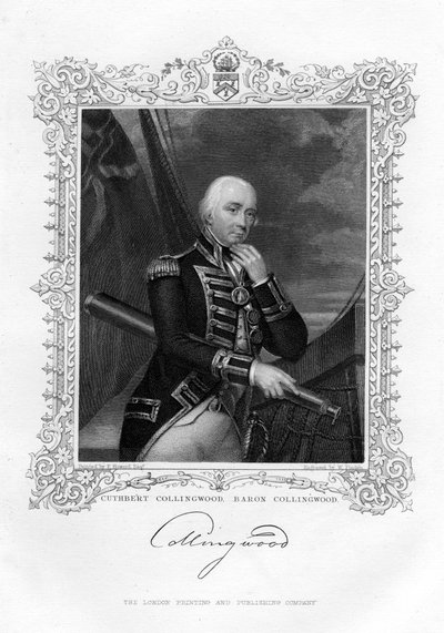 Cuthbert Collingwood, 1° Barone Collingwood, ammiraglio britannico della Royal Navy, 19° secolo da William Finden