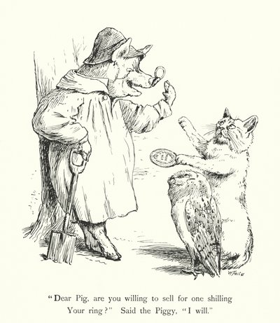 Il gufo e la gattina (incisione) da William Foster