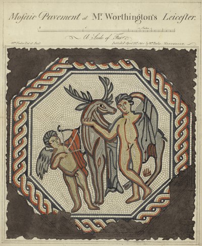 Pavimento a mosaico a casa del Sig. Worthington, Leicester da William Fowler