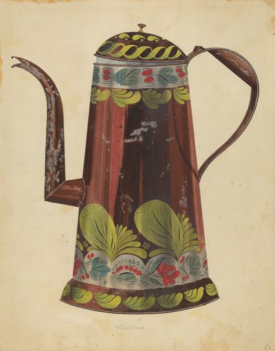 Caffettiera in Latta, c. 1937 da William Frank