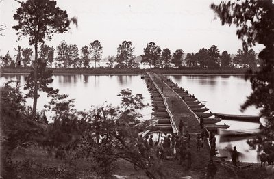 Ponte di barche sul fiume James, ca. 1864 da William Frank Browne