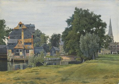 Mulino di Houghton, vicino a St Ives, Huntingdonshire da William Fraser Garden
