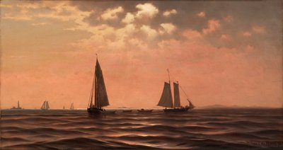 Pomeriggio sulla baia di Saco, costa del Maine da William Frederick De Haas