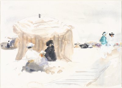 La tenda da bagno da William Frederick Mayor